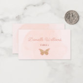 Correspondance Carte de nom de Fête des mariées des papillons (Devant/Arrière en situation)