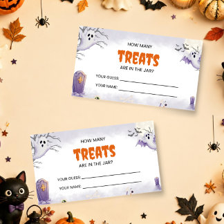 Correspondance Carte de nom Halloween Combien de friandises y a-t