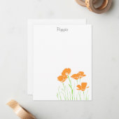 Correspondance Carte de note à cinq mains tiré en Californie (Devant/Arrière en situation)