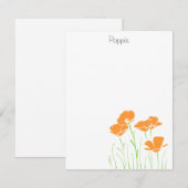 Correspondance Carte de note à cinq mains tiré en Californie (Devant / Derrière)