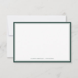 Correspondance Carte de note À feuillage persistant minimale