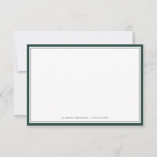 Correspondance Carte de note À feuillage persistant minimale (Devant)