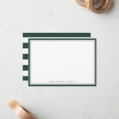Correspondance Carte de note À feuillage persistant minimale (Devant/Arrière en situation)