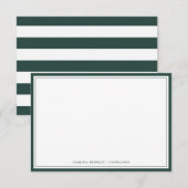 Correspondance Carte de note À feuillage persistant minimale (Devant / Derrière)