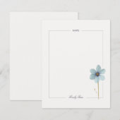 Correspondance Carte de note à fleurs pressées (Devant / Derrière)