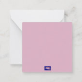 Correspondance Carte de note à fleurs rose et blanc (Dos)