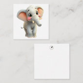 Correspondance Carte de note à l'éléphant mignonne (Devant / Derrière)