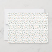 Correspondance Carte de note à monogramme floral et vert (Dos)
