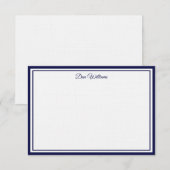 Correspondance Carte de note à nom personnalisé (Devant / Derrière)