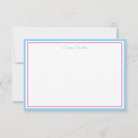 Correspondance Carte de note à nom personnalisé (Devant)