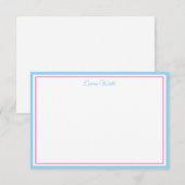 Correspondance Carte de note à nom personnalisé (Devant / Derrière)