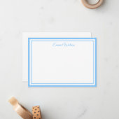 Correspondance Carte de note à nom personnalisé (Devant/Arrière en situation)