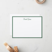 Correspondance Carte de note à nom personnalisé (Devant/Arrière en situation)