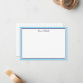 Correspondance Carte de note à nom personnalisé (Devant/Arrière en situation)