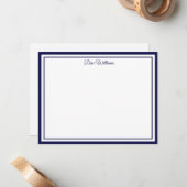 Correspondance Carte de note à nom personnalisé (Devant/Arrière en situation)