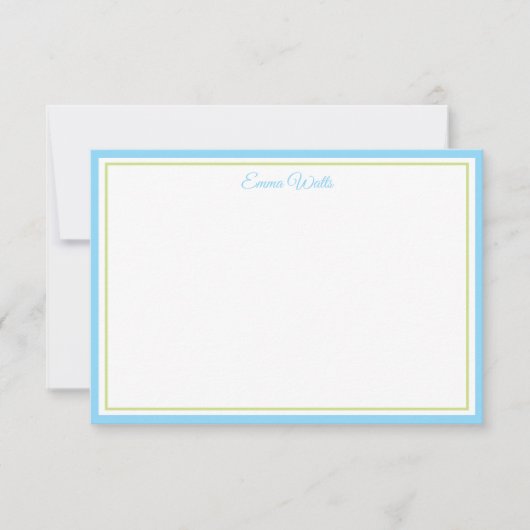 Correspondance Carte de note à nom personnalisé (Devant)