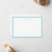 Correspondance Carte de note à nom personnalisé (Devant/Arrière en situation)