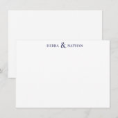 Correspondance Carte de note à nom personnalisé (Devant / Derrière)