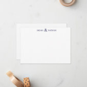 Correspondance Carte de note à nom personnalisé (Devant/Arrière en situation)