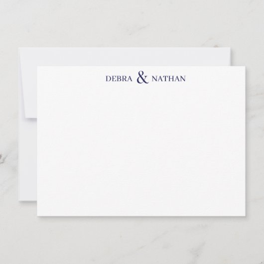 Correspondance Carte de note à nom personnalisé (Devant)
