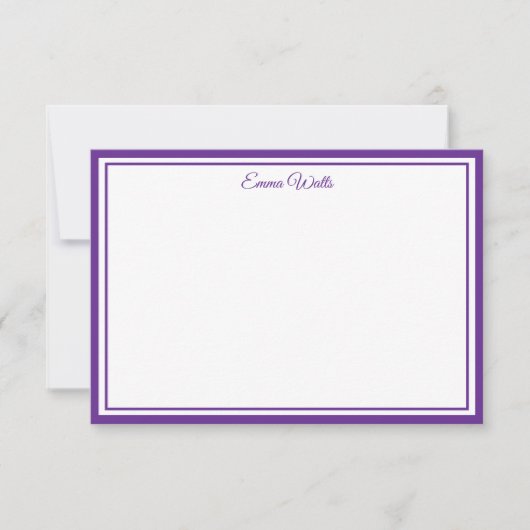 Correspondance Carte de note à nom personnalisé (Devant)