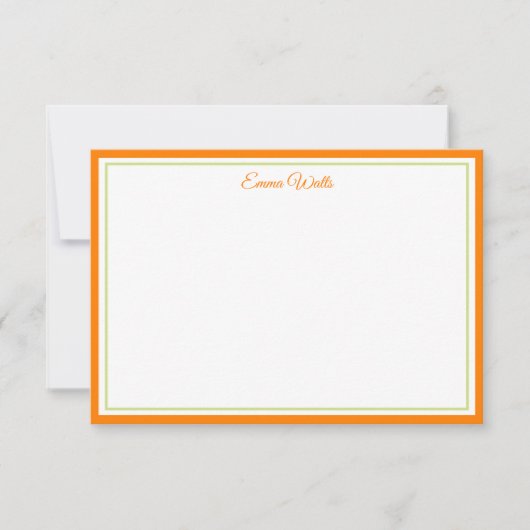Correspondance Carte de note à nom personnalisé (Devant)