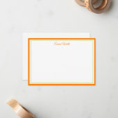 Correspondance Carte de note à nom personnalisé (Devant/Arrière en situation)