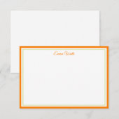 Correspondance Carte de note à nom personnalisé (Devant / Derrière)