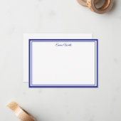 Correspondance Carte de note à nom personnalisé (Devant/Arrière en situation)