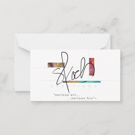 Correspondance Carte de note à plat (Dos)