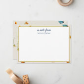 Correspondance Carte de note à plat (Devant/Arrière en situation)