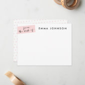 Correspondance Carte de note à plat avec tabulation bleue - dossi (Devant/Arrière en situation)