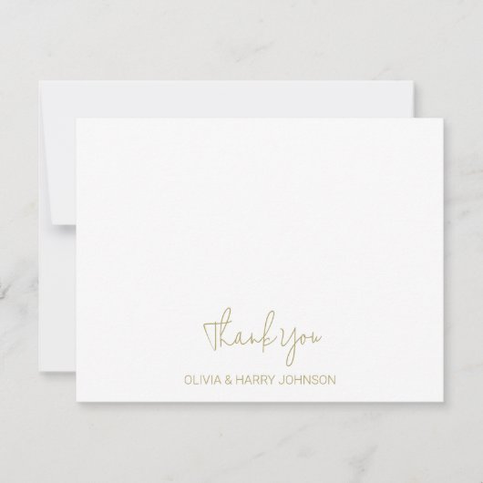 Correspondance Carte de note à plat blanc mariage (Devant)