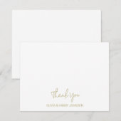 Correspondance Carte de note à plat blanc mariage (Devant / Derrière)