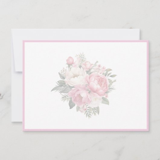 Correspondance Carte de note à plat florale (Devant)