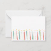 Correspondance Carte de note à plat pour les bougies d'anniversai (Dos)