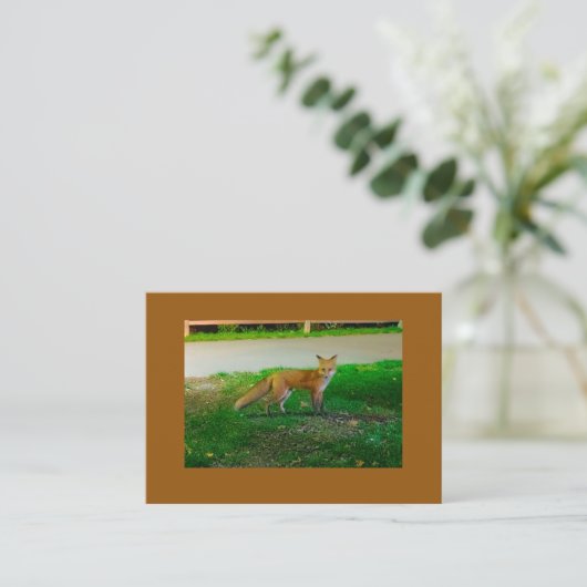 Correspondance Carte de note à plat Red Fox (Debout devant)