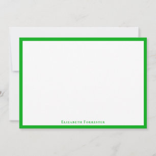 Correspondance Carte de note à plat shamrock à bordure verte
