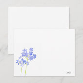 Correspondance Carte de note Agapanthus (Devant / Derrière)