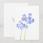 Correspondance Carte de note Agapanthus (Devant / Derrière)