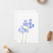 Correspondance Carte de note Agapanthus (Devant/Arrière en situation)