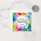 Correspondance *~ Carte de note AP62 LIFE Quote Tie Dye Inspire (Devant/Arrière en situation)