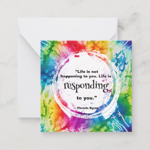 Correspondance *~ Carte de note AP62 LIFE Quote Tie Dye Inspire