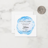 Correspondance *~ Carte de note AP62 pour devis d'aquarelle à vie (Devant/Arrière en situation)