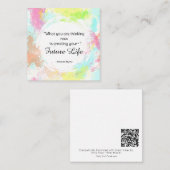 Correspondance *~ Carte de note AP62 pour devis d'aquarelle Futur (Devant / Derrière)