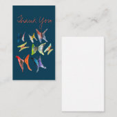 Correspondance Carte de note aux papillons couleur aquarelle (Devant / Derrière)
