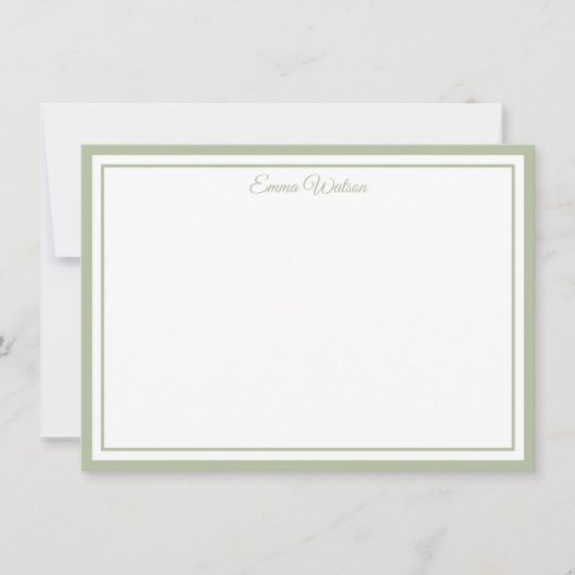 Correspondance Carte de note avec nom personnalisé (Devant)