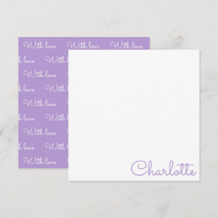 Correspondance Carte de note avec nom personnalisé en écriture