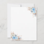 Correspondance Carte de note bébé Citrouille Bleue (Dos)