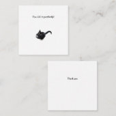 Correspondance Carte de note Black Cat Mini Thank You (Devant / Derrière)